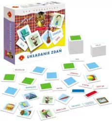 Układanie zdań. Gra edukacyjna. Sowa mądra głowa poleca