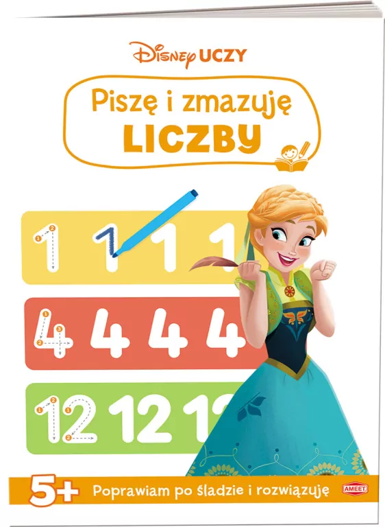 Piszę i zmazuję liczby. Kraina Lodu. Disney Uczy - tantis.pl