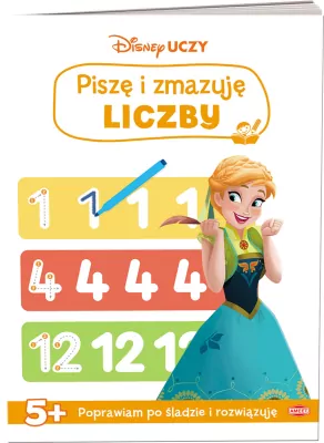 Piszę i zmazuję liczby. Kraina Lodu. Disney Uczy