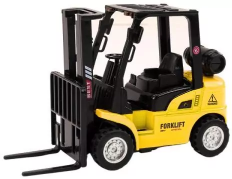 Wózek widłowy napęd frykcyjny metalowy żółty - tantis.pl