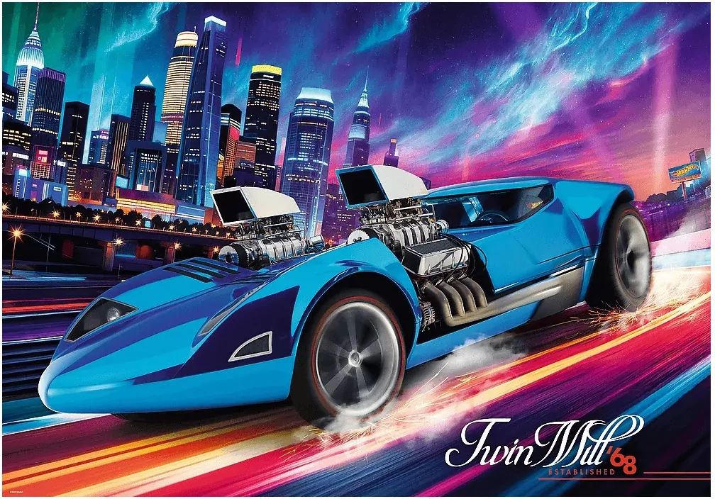 Puzzle 1000 Hot Wheels: Twin Mill TREFL - tantis.pl
