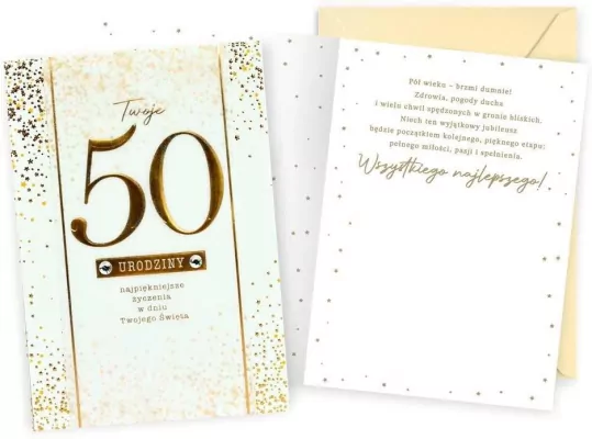 Karnet B6 Urodziny 50