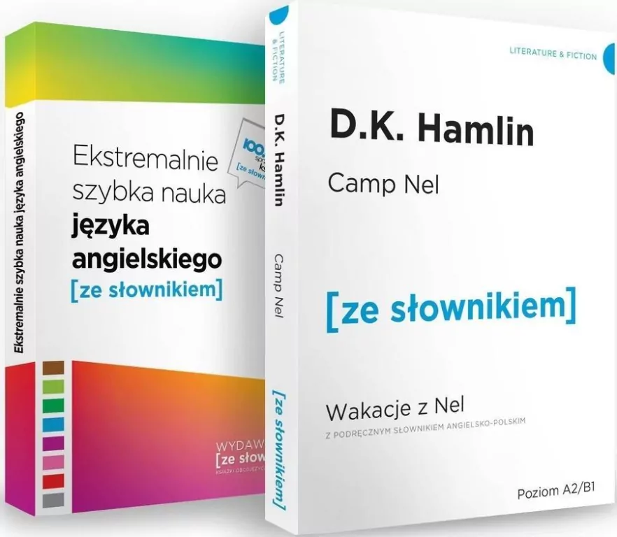 Pakiet: Camp Nel. Wakacje z Nel z podręcznym słownikiem angielsko-polskim. Poziom A2/B1 / Ekstremalnie szybka nauka języka angielskiego. Ze słownikiem - tantis.pl