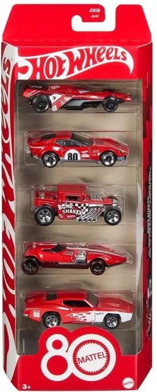 Hot Wheels Samochodziki 5-pak z okazji 80 lecia - tantis.pl