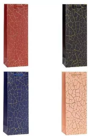 Torebka ozdobna na butelkę 12x36x9cm mix ROZETTE - tantis.pl