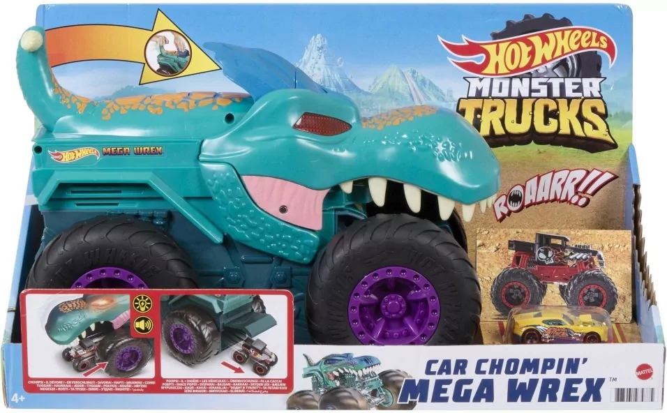 Hot Wheels. Monster Trucks. Pożeracz aut Mega Wrex - tantis.pl