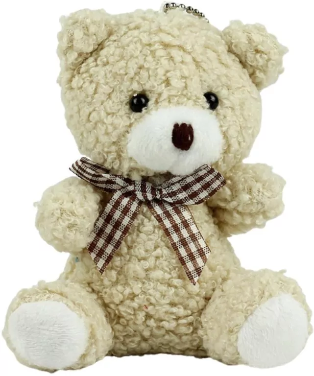 Brelok Miś pluszowy beżowy 8cm - tantis.pl