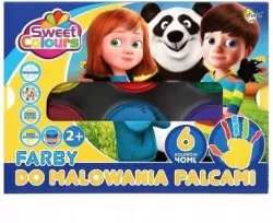 Farby do malowania palcami, 6 kolorów 40ml