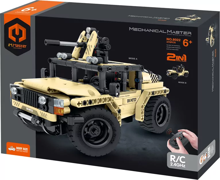 Klocki R/C Uzbrojony Jeep 2w1 370el - tantis.pl
