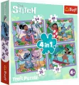 Trefl. Puzzle 4w1. Szalony dzień Lilo & Stitch - tantis.pl