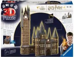 Puzzle 3D 540 Budynki nocą: Zamek Hogwarts Wieża