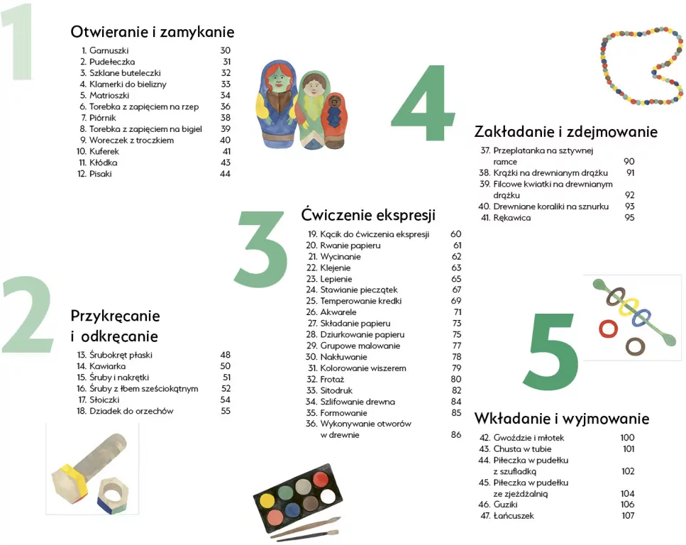 Album dydaktyczny Montessori. Zadania rozwijające motorykę małą - tantis.pl