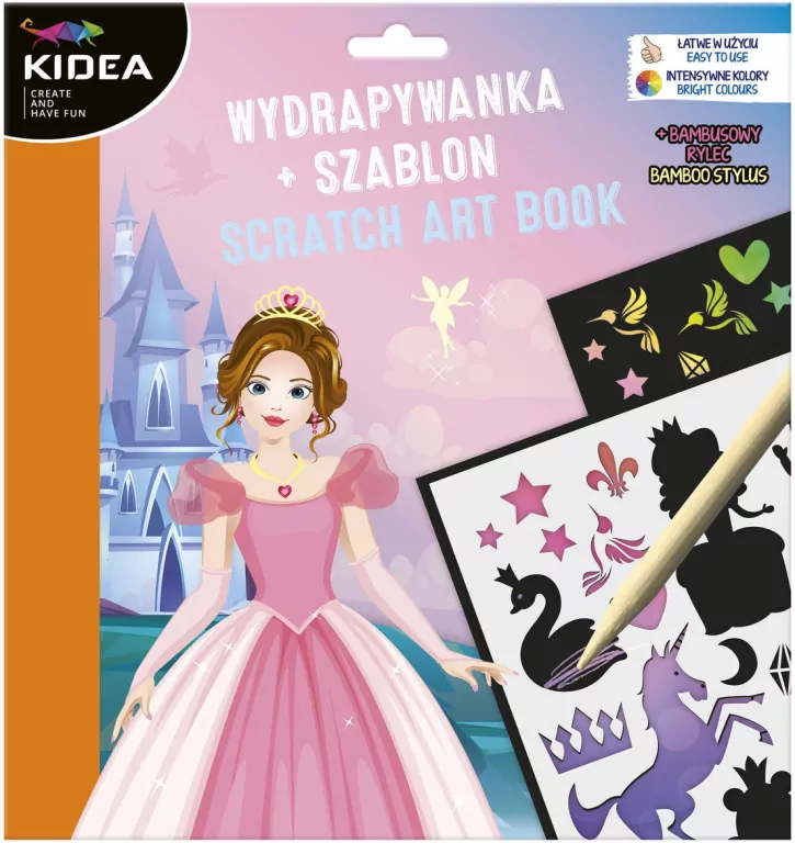 Kreatywne wydrapywanki z szablonami C Kidea - tantis.pl