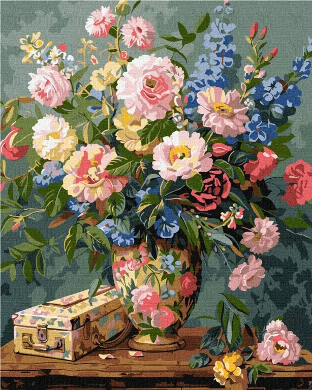 Malowanie po numerach - Kwiatowa fantazja 40x50cm - tantis.pl