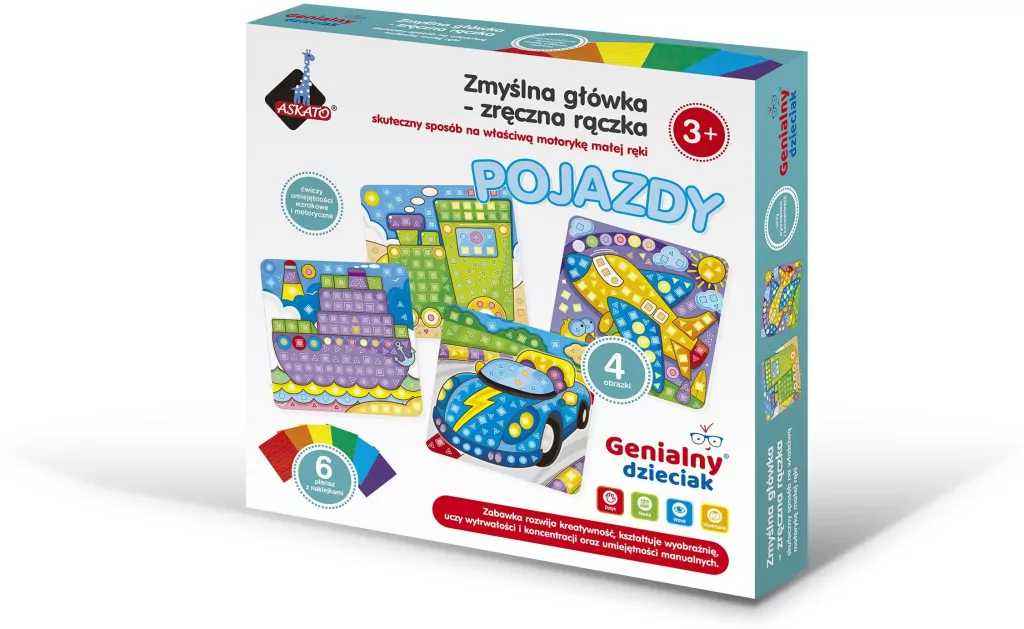 Pojazdy. Zmyślna główka- zręczna rączka. Genialny dzieciak - tantis.pl