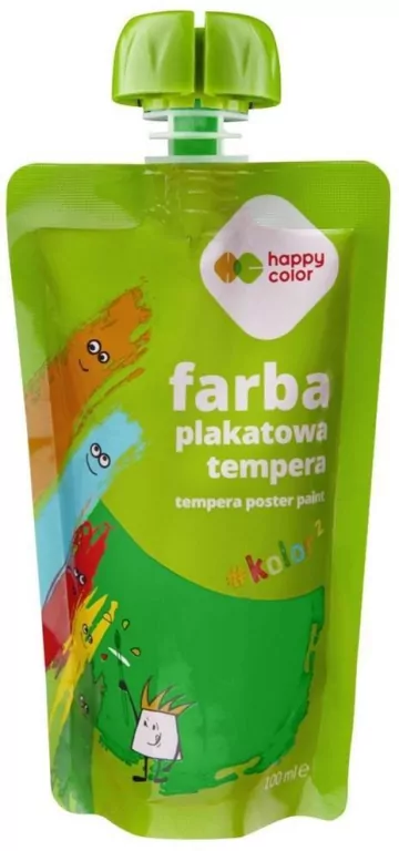 Farba tempera 100ml zielona HAPPY COLOR - tantis.pl