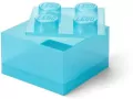 LEGO(R) pojemnik klocek czwórka transparentny błękit - tantis.pl