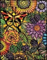 Kolorowanka welwetowa Kwiaty 47x35cm - tantis.pl