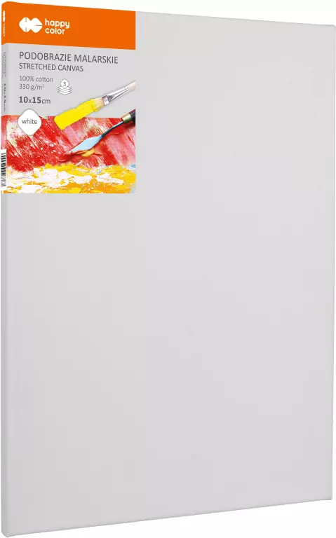 Podobrazie bawełniane 10x15cm białe HAPPY COLOR - tantis.pl