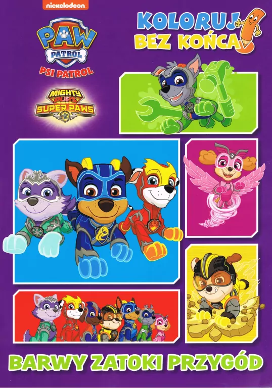 Psi Patrol. Koloruj bez końca cz. 2 Barwy zatoki przygód - tantis.pl