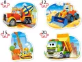 Pojazdy Budowlane. Puzzle maxi 4w1 - tantis.pl