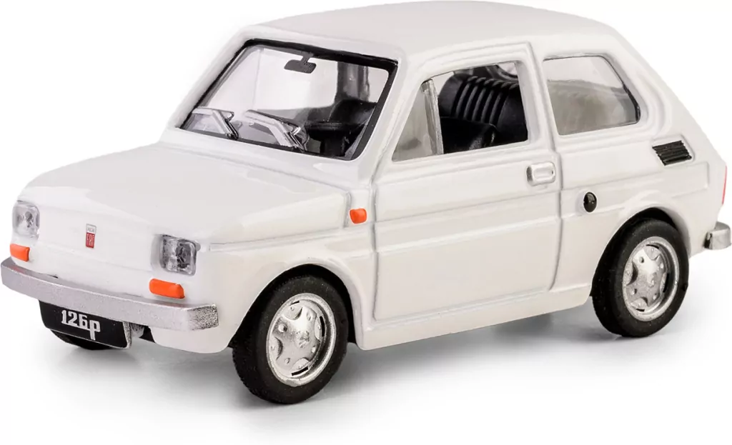 Kolekcja PRL. Fiat 126p, biały - tantis.pl