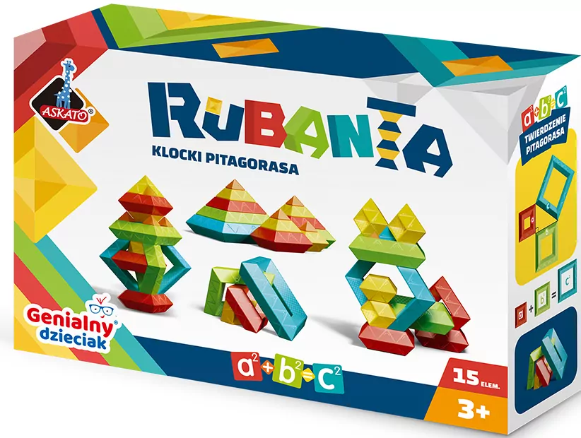 Rubanta. Klocki Pitagorasa. 15 elementów. Genialny dzieciak - tantis.pl