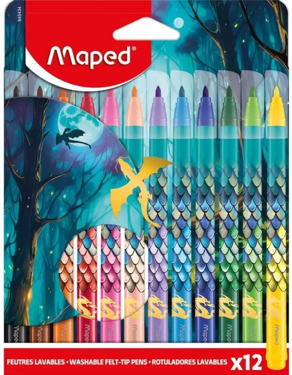 Flamastry Dragon 12kol MAPED - tantis.pl