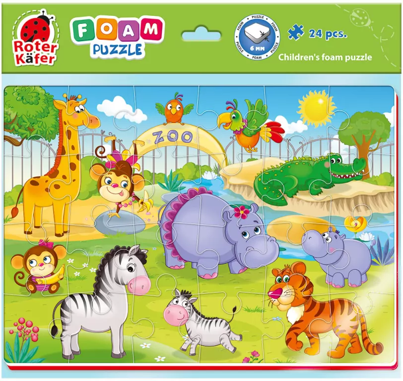 Piankowe puzzle A4, Zabawne obrazki, ZOO - tantis.pl