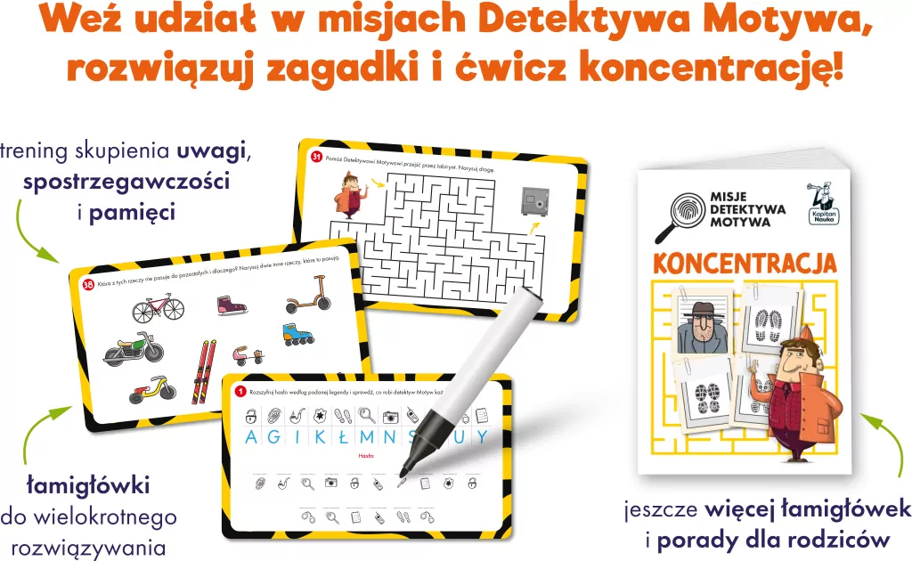 Misje detektywa Motywa. Koncentracja. Kapitan... - tantis.pl
