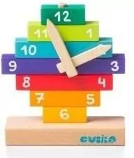 Drewniany zestaw konstrukcyjny. Zegarek