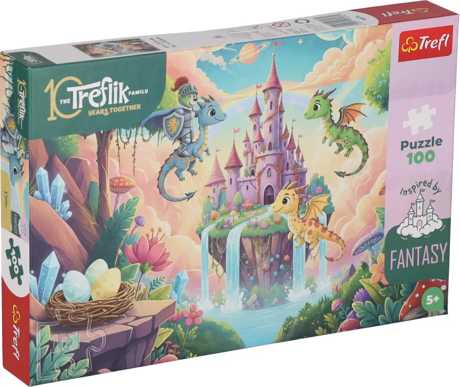 Puzzle 100 Rycerz Treflik i smoki TREFL - tantis.pl