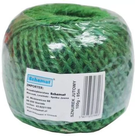 Sznurek jutowy zielony 90g 100m - tantis.pl