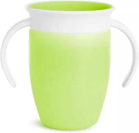 Kubek treningowy z uchwytami Munchkin Miracle 360 ? 207ml zielony - tantis.pl