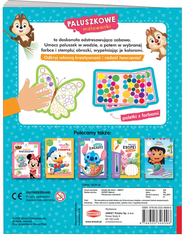 Disney Maluch. Paluszkowe Malowanki - tantis.pl