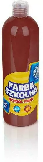 Farba szkolna. Brązowa 500ml - tantis.pl