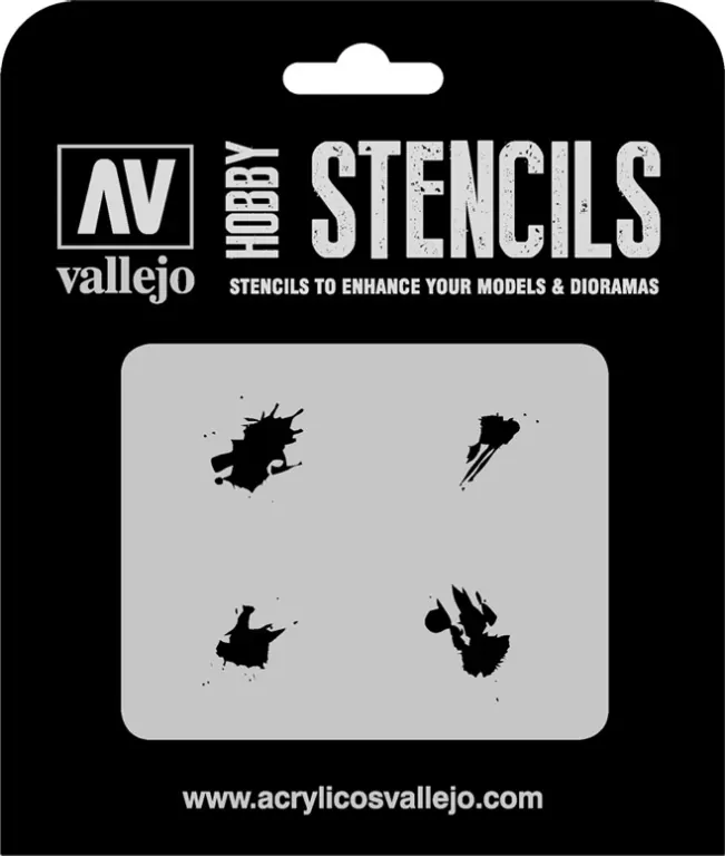 Vallejo: ST-TX004 - Stencils - Petrol Spills - tantis.pl