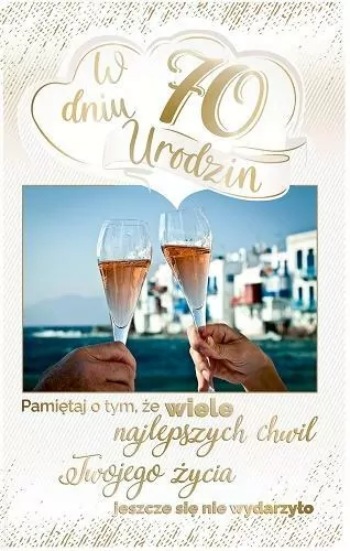 Kartka okolicznościowa Urodziny 70 - tantis.pl