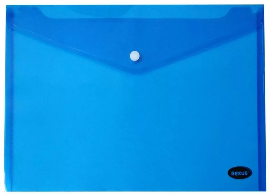 Teczka kopertowa na zatrzask 235x335 mm, niebieska - tantis.pl