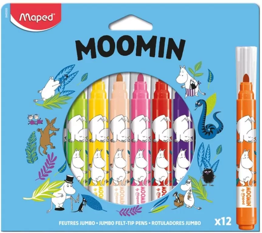 Flamastry Muminki Jumbo 12szt MAPED - tantis.pl