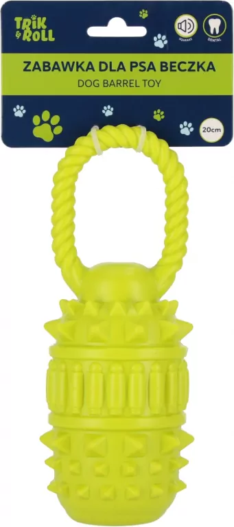 Zabawka dla Psa beczka 20cm zielona - tantis.pl