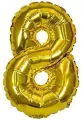 Balon foliowy 8 złoty, 61cm - tantis.pl