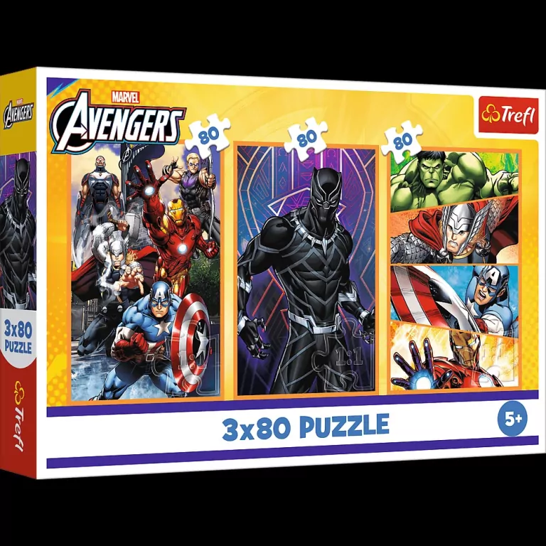 Puzzle 3x80 Dni pełne akcji TREFL - tantis.pl