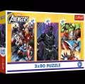 Puzzle 3x80 Dni pełne akcji TREFL - tantis.pl