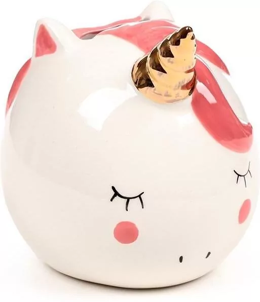 Skarbonka ceramiczna Jednorożec biały - tantis.pl