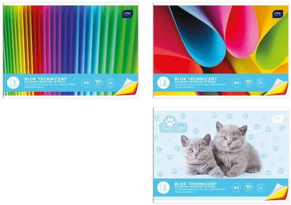 Blok techniczny Interdruk  A5/20 barwiony w masie - tantis.pl