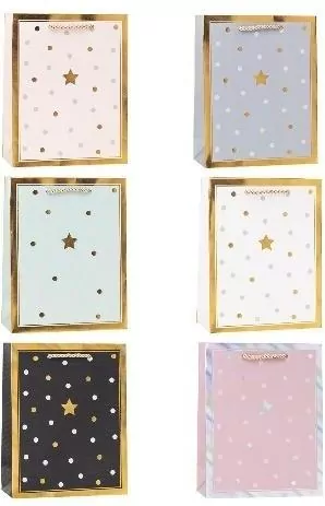 Torebka ozdobna 18x23x8cm hot-stamp mix ROZETTE - tantis.pl