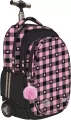 Plecak na kółkach 4 komorowy TB1 Pink Checkered - tantis.pl