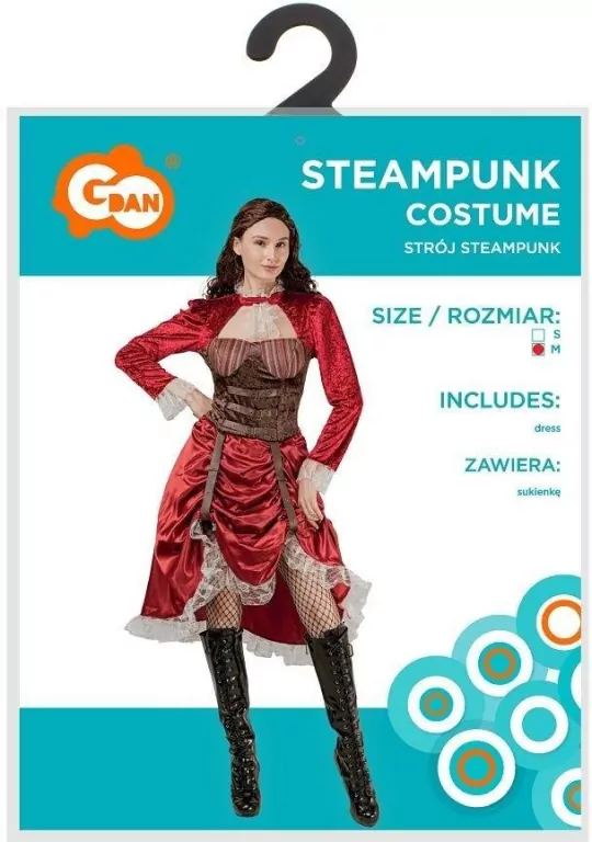 Strój dla dorosłych Steampunk sukienka rozm.M - tantis.pl