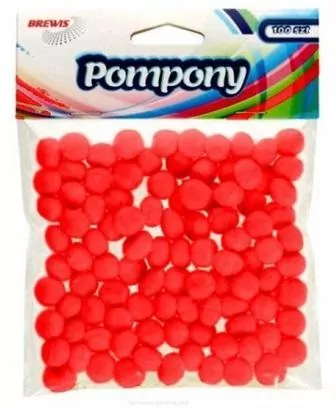 Pompony czerwone 10mm - tantis.pl